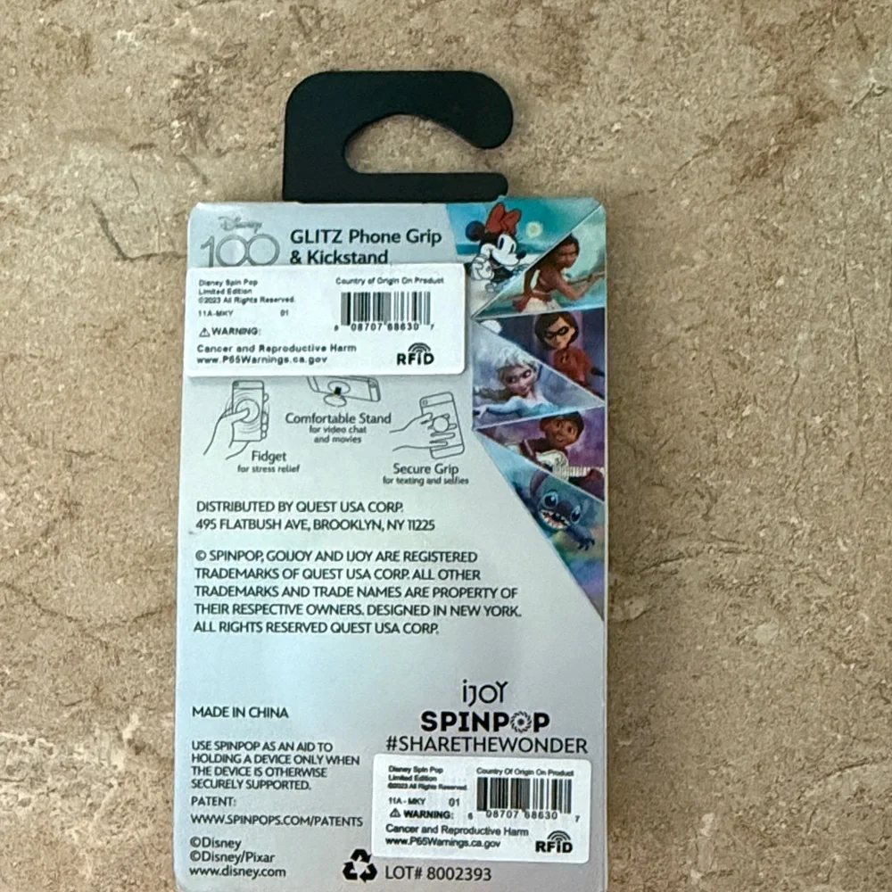 Disney SpinPop Phone Grip - Iridescent Silver